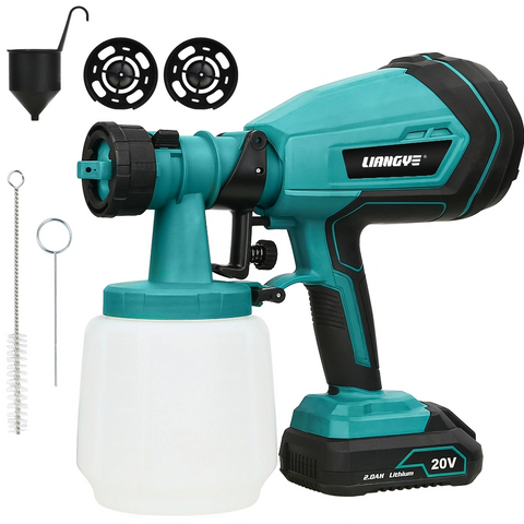 LIANGYE 20V Battery Cordless HVLP Spray Gun 777-1