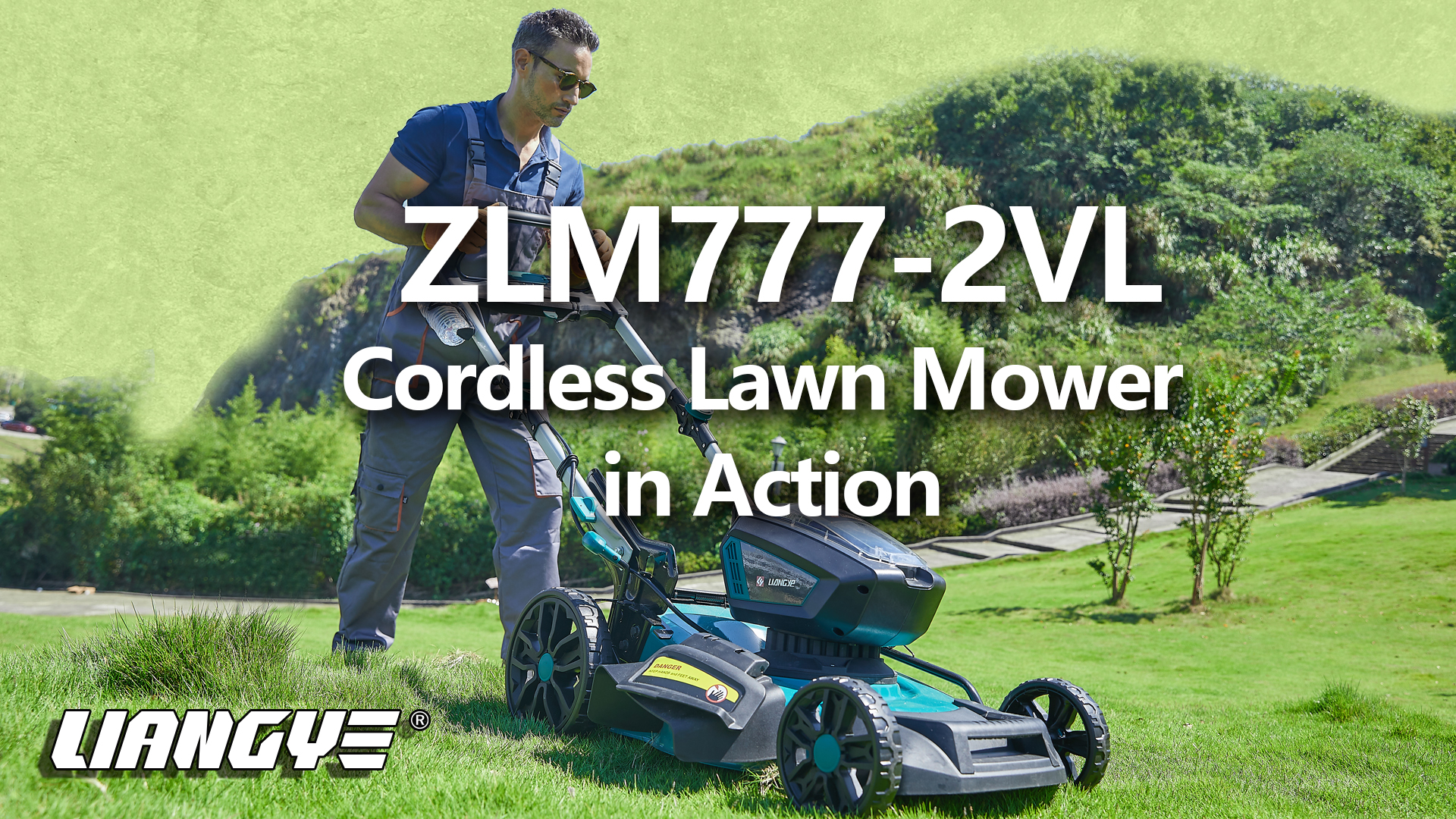 ZLM777-2VL Cordless Lawn Mower in Action